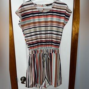 Striped Mini Romper - Multicolor
